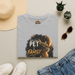 Cat Lover T-Shirt — “More Than a Pet, Family” Graphic Unisex Tee