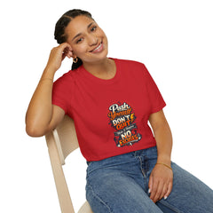 Motivational T-Shirt — "Push Yourself, Don't Quit" Graphic Tee