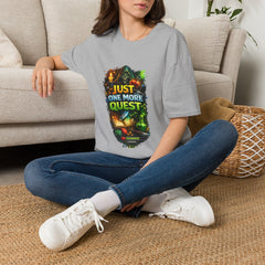 Just One More Quest T-Shirt — Gamer RPG Skull Hood Unisex Graphic Tee