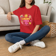 Cheery Vibes T-Shirt Unisex — Sunny Rainbow Smiley Graphic Tee