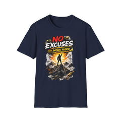 No Excuses 'Just Work Hard' Unisex T-Shirt — Motivational Fitness Tee