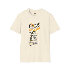 Focus on the Mission Unisex T-Shirt — Motivational Goal-Setting Tee