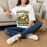 I'm Not Lazy Sloth Unisex T-Shirt — "Energy Saving Mode" Cute Graphic Tee