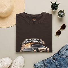 Drive Your Tomorrow T‑Shirt — Futuristic Sports Car Graphic Tee