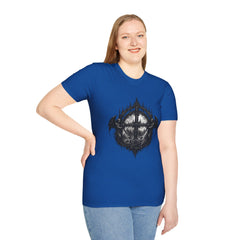 Gothic Cathedral Circle T-Shirt — Dark Architectural Graphic Tee