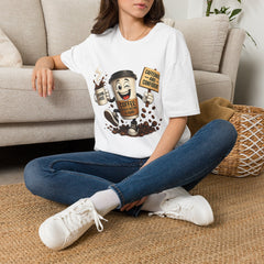 Coffee Cup T‑Shirt Unisex — “Caffeine and Confidence” Retro Coffee Graphic Tee