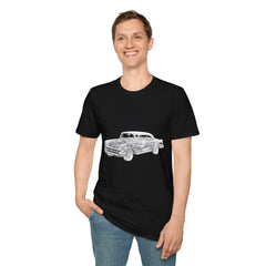 Classic Vintage Car T-Shirt — Retro Sketch Automobile Tee