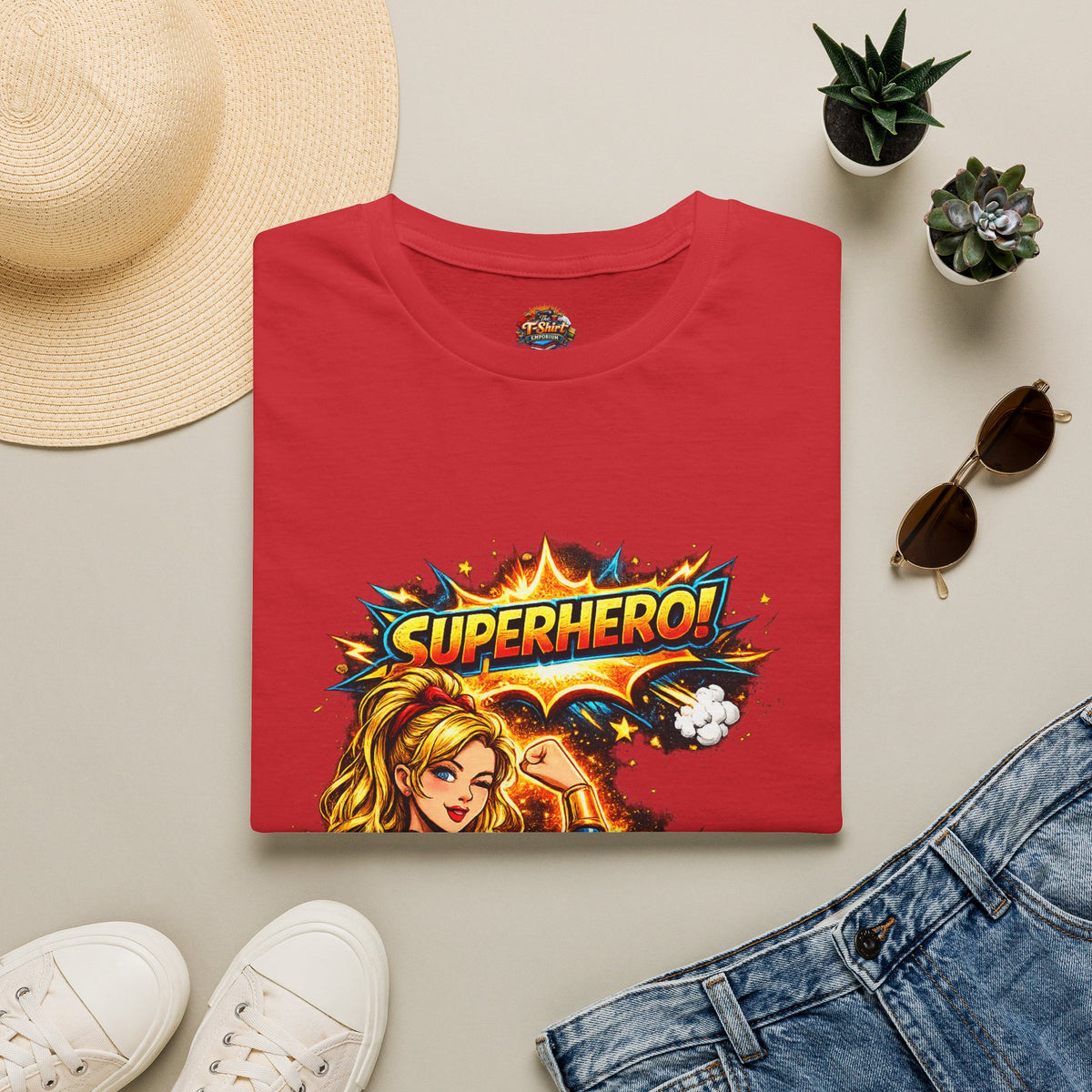 Superhero! Retro Comic Girl T-Shirt