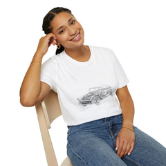 Classic Vintage Car T-Shirt — Retro Sketch Automobile Tee