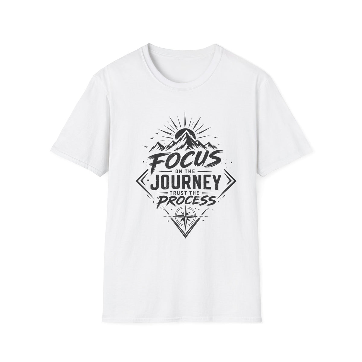 Focus on the Journey Unisex T‑Shirt — Motivational Mountain Adventure Tee