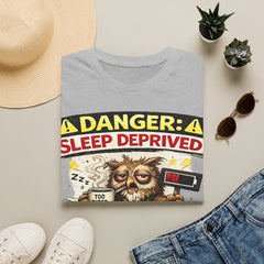 T‑Shirt — "Danger: Sleep Deprived" Unisex Funny Owl Graphic Tee
