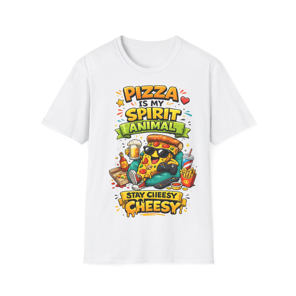 Pizza Is My Spirit Animal Unisex T-Shirt — Funny Pizza Lover Tee