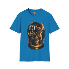 Cat Lover T-Shirt — “More Than a Pet, Family” Graphic Unisex Tee